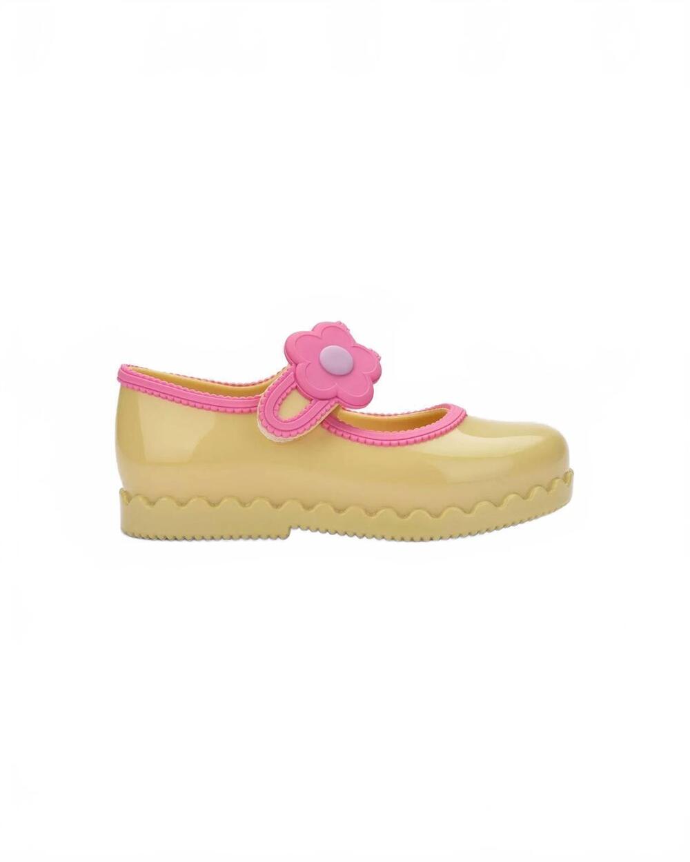 NEW MINI MELISSA girl's hip ballerina baby loafer in br932-yellow/pink